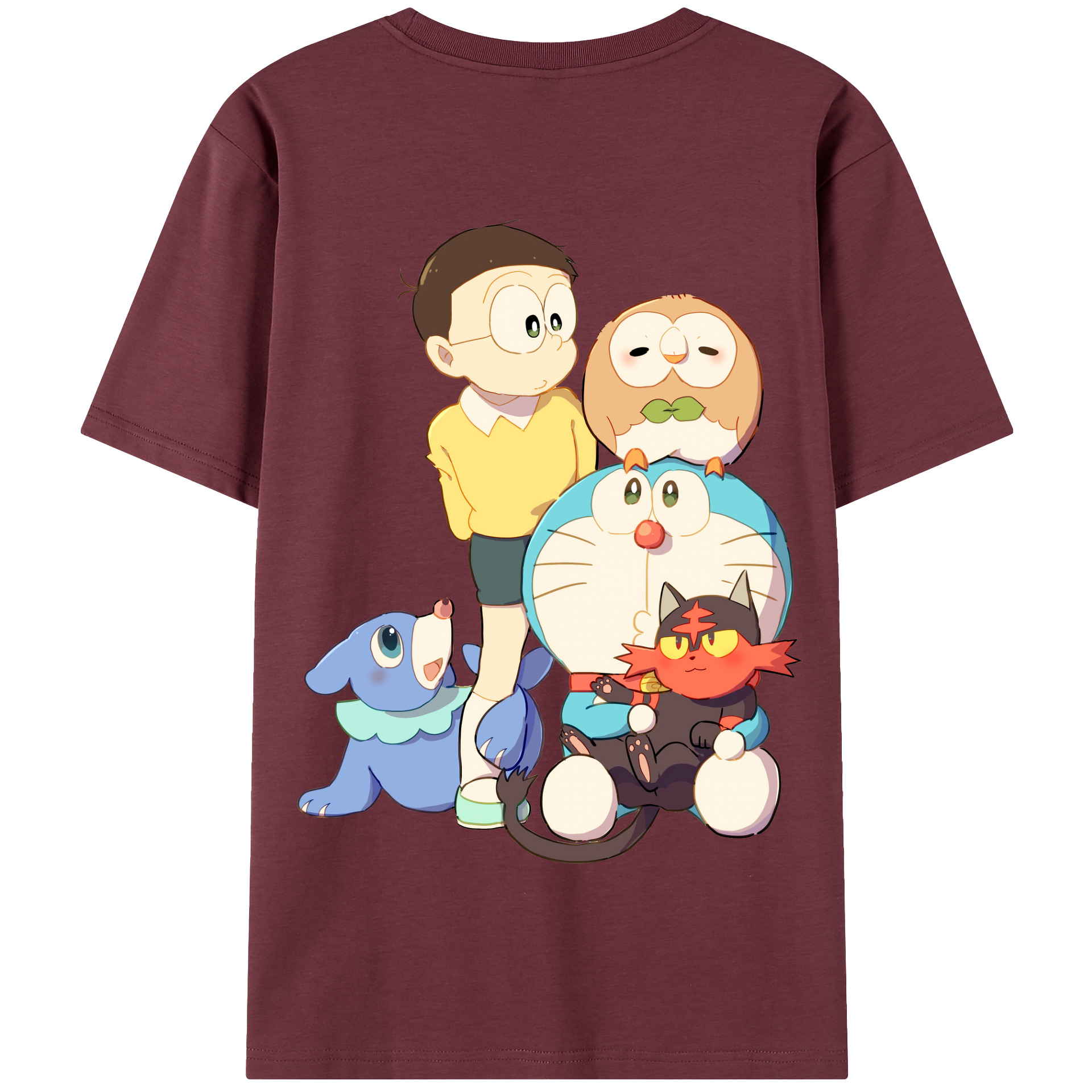 （画像用） ドラえもん Doraemon 綿100％半袖Tシャツ（背面プリント）
